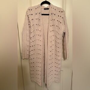 moon & madison Cream Open-Knit Cardigan